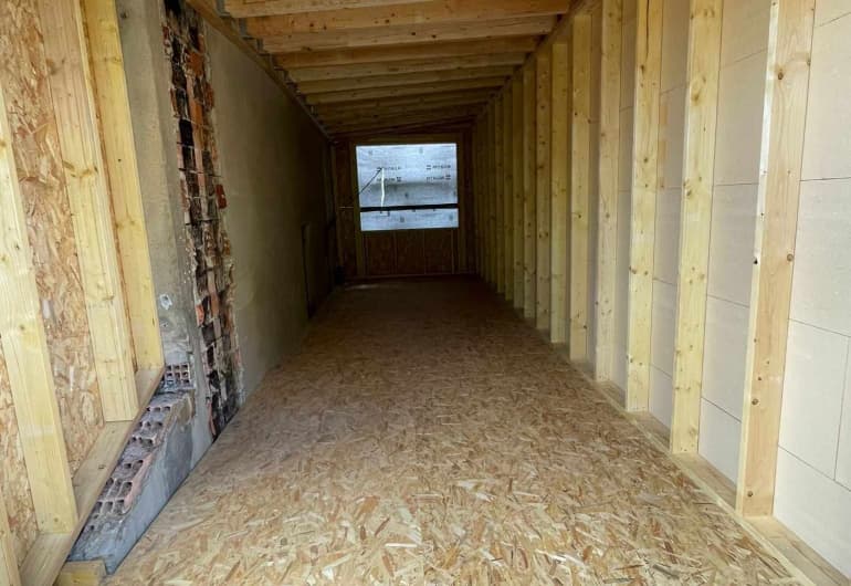 Agrandissement de maison en construction bois